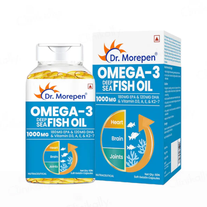 Dr. Morepen Omega-3 Deep Sea Fish Oil 1000mg Soft Gelatin Capsule