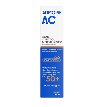 Admoise AC Acne Control Moisturizer with SPF 50+, Lightweight & Non-Greasy, 100ml