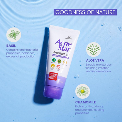 Acnestar Unisex Face Wash - (50 Gr, 2 Pc)