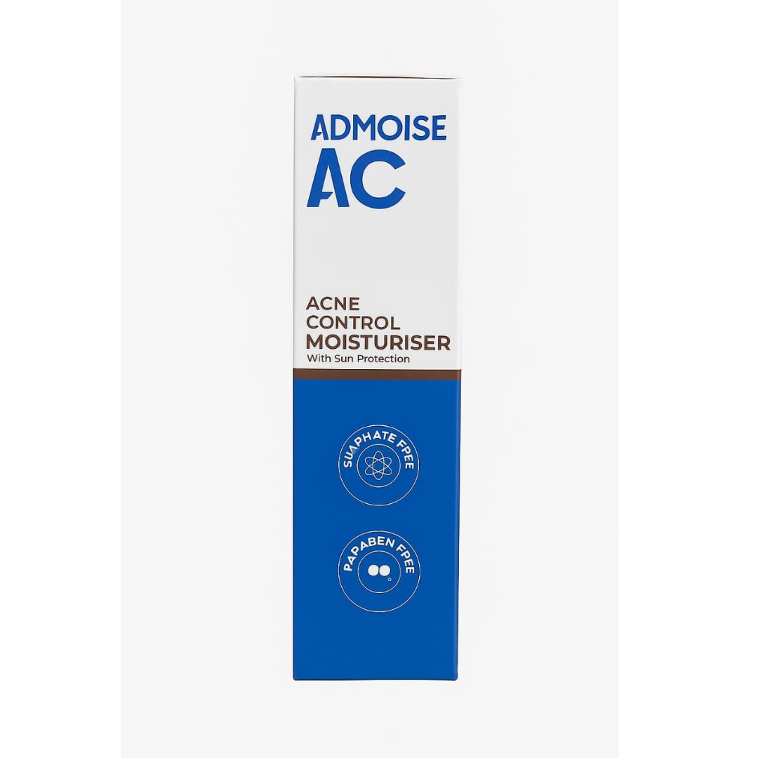 Admoise AC Acne Control Moisturizer with SPF 50+, Lightweight & Non-Greasy, 100ml