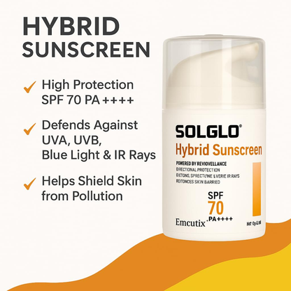 Solglo Hybrid Sunscreen SPF 70 PA++++