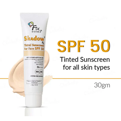Fixderma Shadow Tinted Sunscreen for Face SPF 50 PA+++