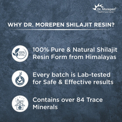 Dr. Morepen Shilajit Pure and Natural Resin Form