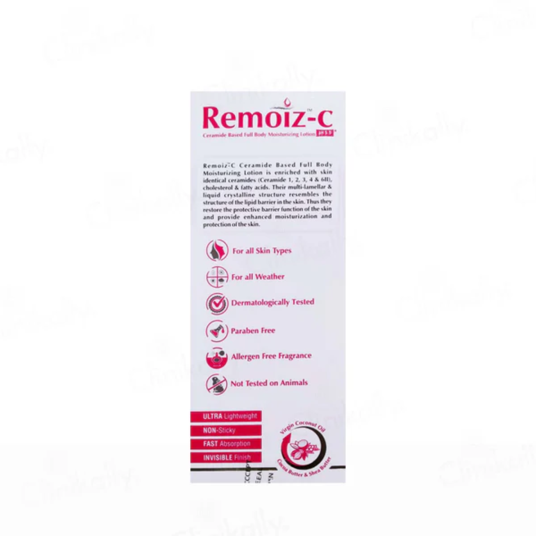 Remoiz-C Ceramide Based Full Body Moisturizing Lotion