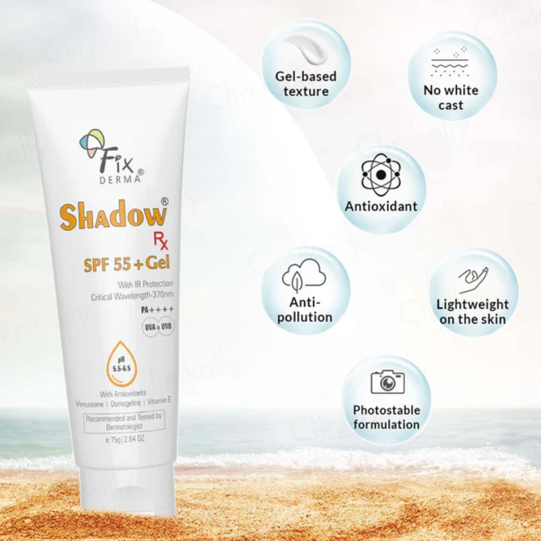 Fixderma Shadow Rx Sunscreen Gel SPF 55+ PA++++