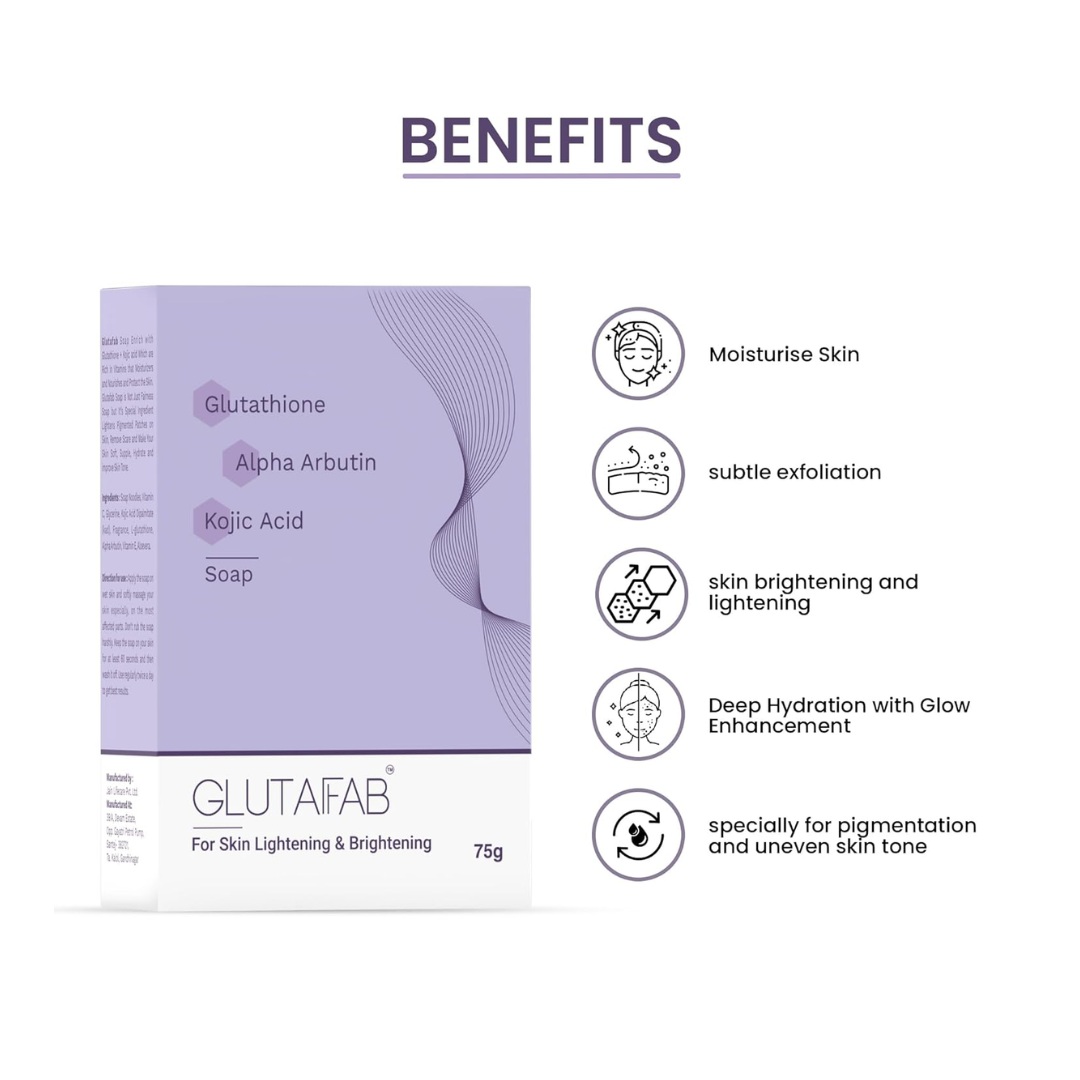 Glutafab Skin Lightening & Brightening Soap | Pack of 3