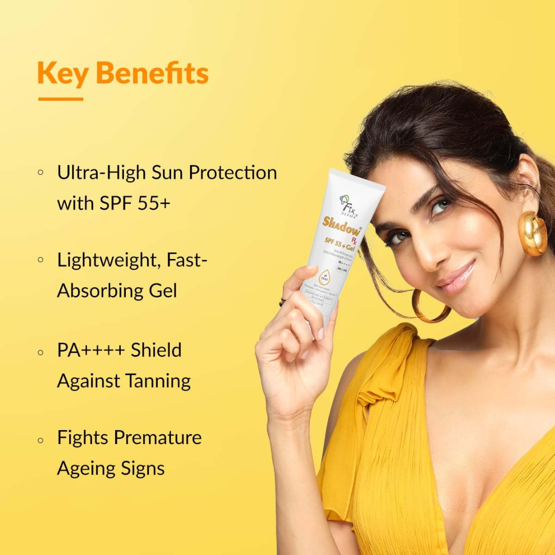 Fixderma Shadow Rx Sunscreen Gel SPF 55+ PA++++