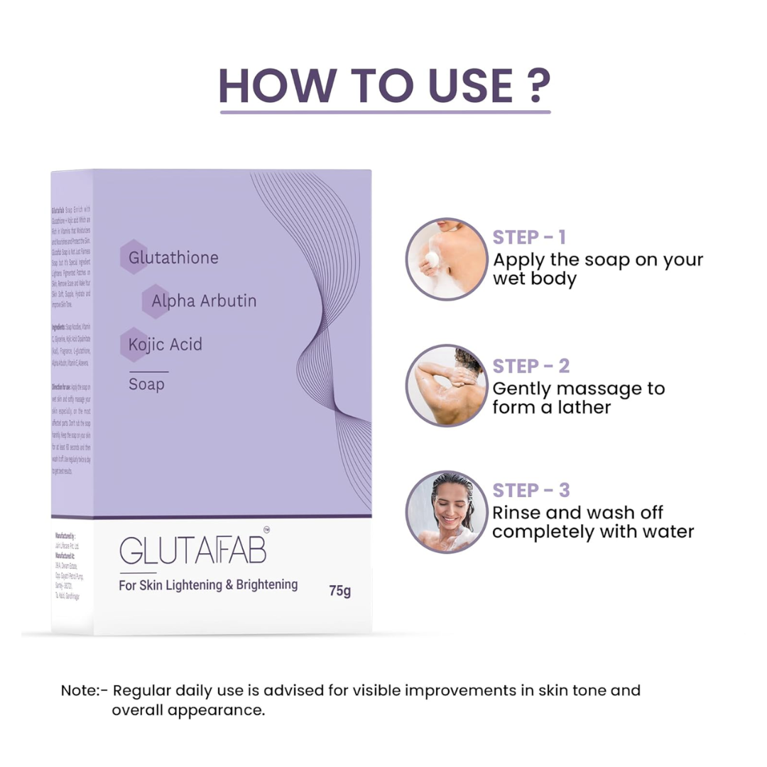 Glutafab Skin Lightening & Brightening Soap | Pack of 3