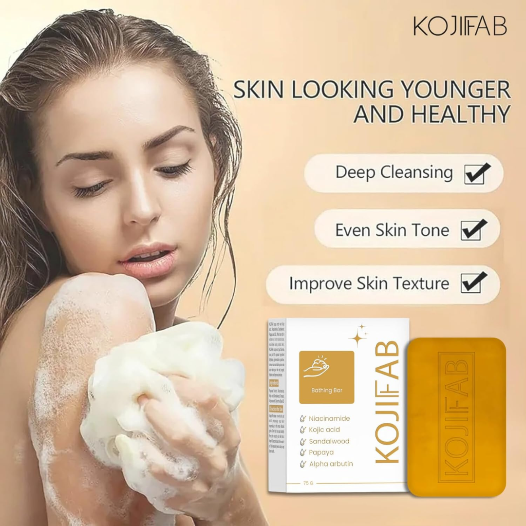 Kojifab Glycerin Soap with Kojic Acid, Niacinamide & Sandalwood