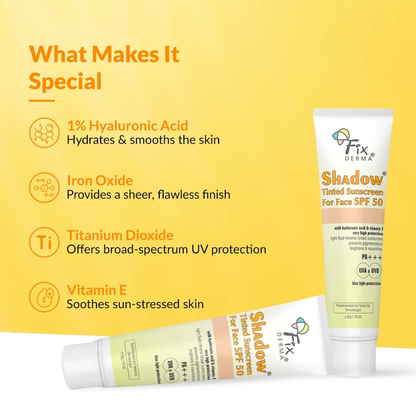 Fixderma Shadow Tinted Sunscreen for Face SPF 50 PA+++