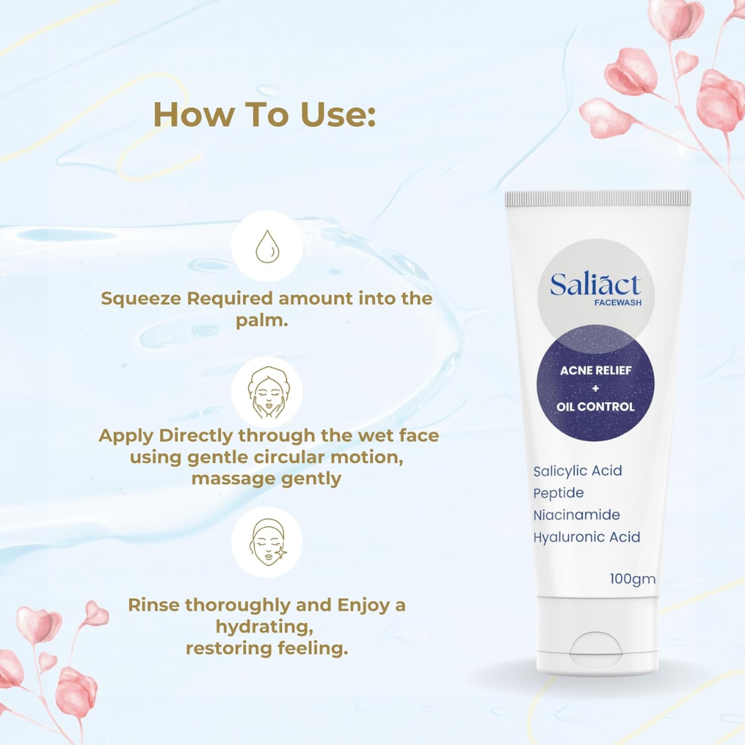 Saliact Acne Relief & Oil Control Facewash
