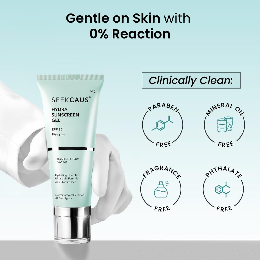 Seekcaus Hydra Sunscreen Gel SPF 50 PA++++