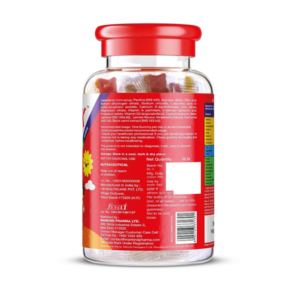 Health Ok Mankind Gummies (Bottle of 30 Gummies), Multivitamin and Multimineral for Kids, Supports Normal Growth, Healthy Immune system and Brain Function, for 7 -17-year-old